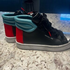 Skechers ladies Black, Red, and Blue Sneakers